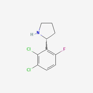 molecular formula C10H10Cl2FN B12977227 (R)-2-(2,3-Dichloro-6-fluorophenyl)pyrrolidine 