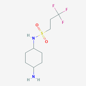 molecular formula C9H17F3N2O2S B12977228 Rel-N-((1r,4r)-4-aminocyclohexyl)-3,3,3-trifluoropropane-1-sulfonamide 