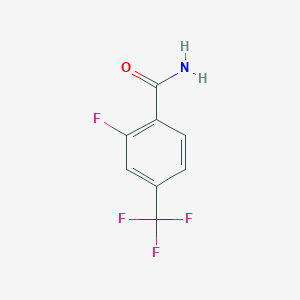 molecular formula C8H5F4NO B1297723 2-氟-4-(三氟甲基)苯甲酰胺 CAS No. 207853-64-3