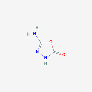 molecular formula C2H3N3O2 B12977233 5-Amino-1,3,4-oxadiazol-2(3H)-one 