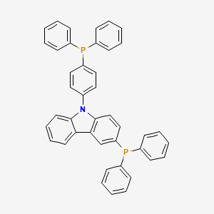 molecular formula C42H31NP2 B12977246 3-(Diphenylphosphino)-9-[4-(diphenylphosphino)phenyl]-9H-carbazole 