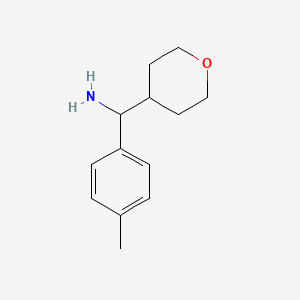 molecular formula C13H19NO B12977274 (Tetrahydro-2H-pyran-4-yl)(p-tolyl)methanamine 