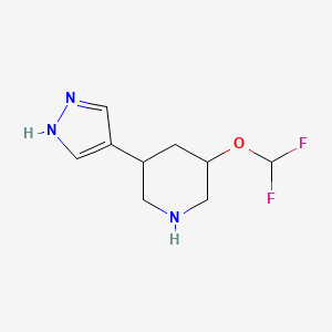 3-(Difluoromethoxy)-5-(1H-pyrazol-4-yl)piperidine