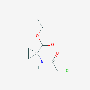 molecular formula C8H12ClNO3 B12977321 Ethyl 1-[(2-chloroacetyl)amino]cyclopropanecarboxylate 