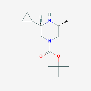 molecular formula C13H24N2O2 B12977338 Rel-tert-butyl (3S,5R)-3-cyclopropyl-5-methylpiperazine-1-carboxylate 