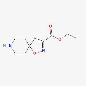 molecular formula C10H16N2O3 B12977355 Ethyl 1-oxa-2,8-diazaspiro[4.5]dec-2-ene-3-carboxylate 