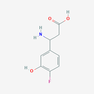 molecular formula C9H10FNO3 B12977365 3-Amino-3-(4-fluoro-3-hydroxyphenyl)propanoic acid 