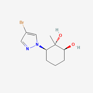 molecular formula C10H15BrN2O2 B12977384 (1S,2S,6R)-6-(4-Bromo-1H-pyrazol-1-yl)-1-methylcyclohexane-1,2-diol 