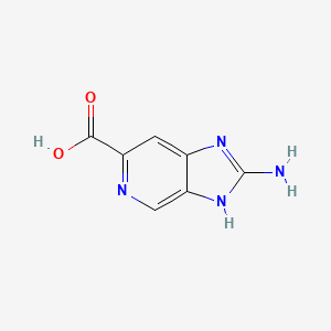 molecular formula C7H6N4O2 B12977388 2-Amino-1H-imidazo[4,5-c]pyridine-6-carboxylic acid 