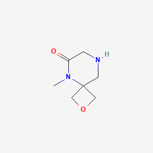 molecular formula C7H12N2O2 B12977395 5-Methyl-2-oxa-5,8-diazaspiro[3.5]nonan-6-one 