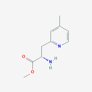 molecular formula C10H14N2O2 B12977446 Methyl (S)-2-amino-3-(4-methylpyridin-2-yl)propanoate 