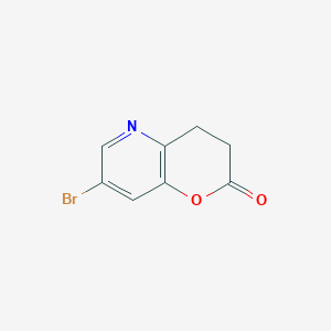 molecular formula C8H6BrNO2 B12977472 7-Bromo-3,4-dihydro-2H-pyrano[3,2-b]pyridin-2-one 