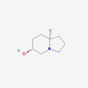 molecular formula C8H15NO B12977485 Rel-(6R,8aR)-octahydroindolizin-6-ol 