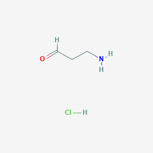 molecular formula C3H8ClNO B12977492 3-Aminopropanal hydrochloride 