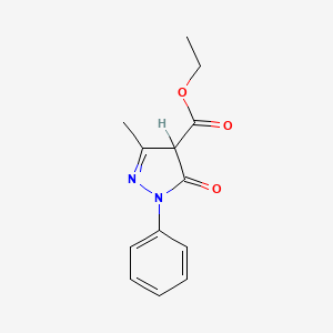 molecular formula C13H14N2O3 B1297751 Ethyl 3-methyl-5-oxo-1-phenyl-4,5-dihydro-1H-pyrazole-4-carboxylate CAS No. 29711-06-6