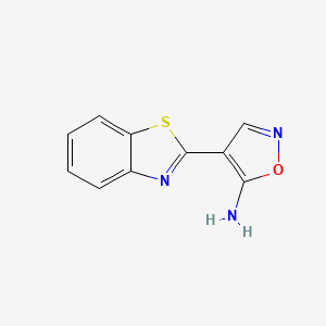 molecular formula C10H7N3OS B1297754 4-(苯并[d]噻唑-2-基)异恶唑-5-胺 CAS No. 208938-48-1