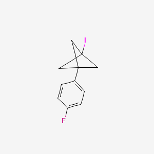 molecular formula C11H10FI B12977546 1-(4-Fluorophenyl)-3-iodobicyclo[1.1.1]pentane 