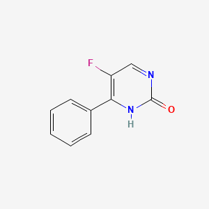 molecular formula C10H7FN2O B12977551 5-Fluoro-6-phenylpyrimidin-2(1H)-one 