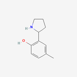 4-Methyl-2-(pyrrolidin-2-YL)phenol