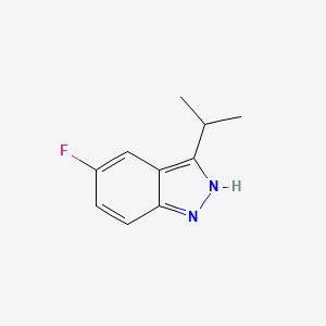 molecular formula C10H11FN2 B12977695 5-Fluoro-3-isopropyl-1H-indazole 