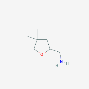 molecular formula C7H15NO B12977714 (4,4-Dimethyltetrahydrofuran-2-yl)methanamine 