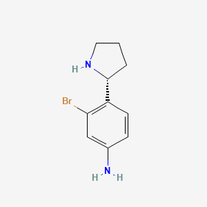 (R)-3-Bromo-4-(pyrrolidin-2-yl)aniline