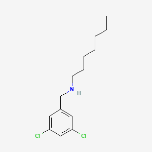 molecular formula C14H21Cl2N B1297777 Benzenemethanamine, 3,5-dichloro-N-heptyl- CAS No. 90390-26-4