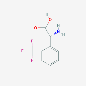 molecular formula C9H8F3NO2 B12977787 (R)-2-amino-2-(2-(trifluoromethyl)phenyl)acetic acid hydrochloride 