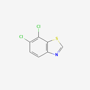 molecular formula C7H3Cl2NS B12977846 6,7-Dichlorobenzo[d]thiazole 