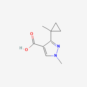 molecular formula C9H12N2O2 B12977900 1-Methyl-3-(1-methylcyclopropyl)-1H-pyrazole-4-carboxylic acid 