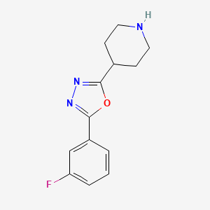 2-(3-Fluorophenyl)-5-(piperidin-4-yl)-1,3,4-oxadiazole