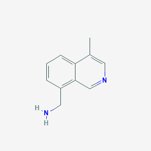 molecular formula C11H12N2 B12977941 (4-Methylisoquinolin-8-yl)methanamine 