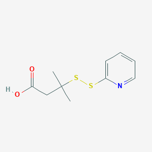 3-Methyl-3-(pyridin-2-yldisulfaneyl)butanoic acid