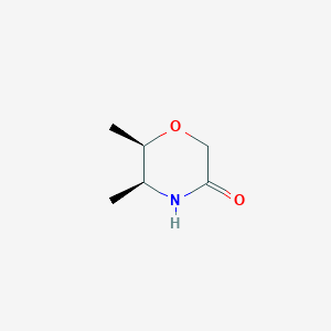 molecular formula C6H11NO2 B12978004 (5S,6R)-5,6-Dimethylmorpholin-3-one 