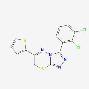 molecular formula C14H8Cl2N4S2 B12978024 3-(2,3-Dichlorophenyl)-6-(thiophen-2-yl)-7H-[1,2,4]triazolo[3,4-b][1,3,4]thiadiazine 