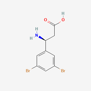 molecular formula C9H9Br2NO2 B12978030 (S)-3-amino-3-(3,5-dibromophenyl)propanoic acid hydrochloride 