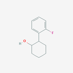 molecular formula C12H15FO B12978071 2-(2-Fluorophenyl)cyclohexan-1-ol 