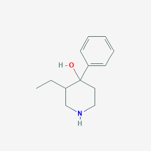 molecular formula C13H19NO B12978079 3-Ethyl-4-phenylpiperidin-4-ol 