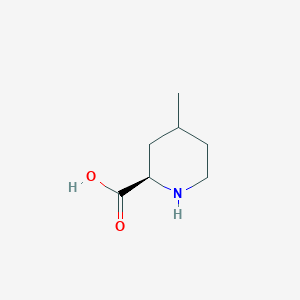 molecular formula C7H13NO2 B12978102 (2R)-4-methylpiperidine-2-carboxylic acid 