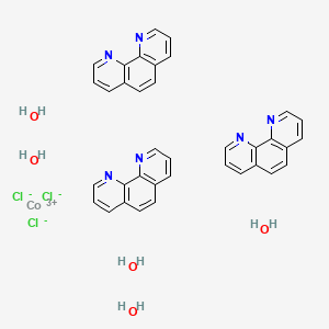 molecular formula C36H34Cl3CoN6O5 B12978175 Tris(1,10-phenanthroline)cobalt(III) trichloride pentahydrate CAS No. 15406-83-4