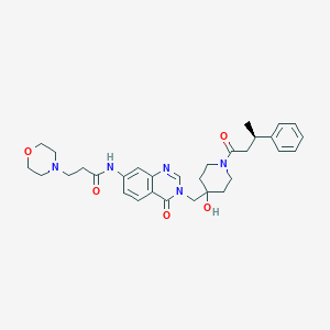 (R)-N-(3-((4-Hydroxy-1-(3-phenylbutanoyl)piperidin-4-yl)methyl)-4-oxo-3,4-dihydroquinazolin-7-yl)-3-morpholinopropanamide