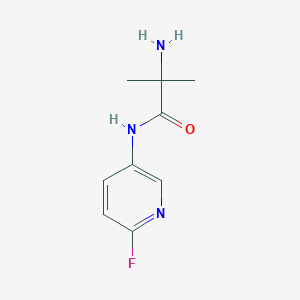 molecular formula C9H12FN3O B12978212 2-Amino-N-(6-fluoropyridin-3-yl)-2-methylpropanamide 