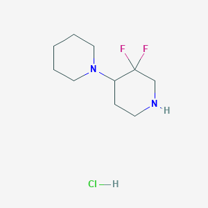 molecular formula C10H19ClF2N2 B12978255 3',3'-Difluoro-1,4'-bipiperidine hydrochloride 