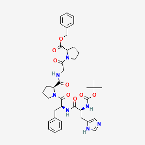 Benzyl (tert-butoxycarbonyl)-L-histidyl-L-phenylalanyl-L-prolylglycyl-L-prolinate