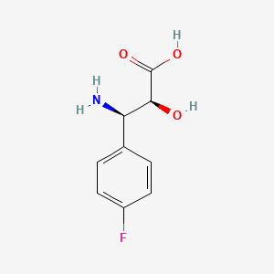 molecular formula C9H10FNO3 B12978310 (2S,3R)-3-Amino-3-(4-fluorophenyl)-2-hydroxypropanoic acid 