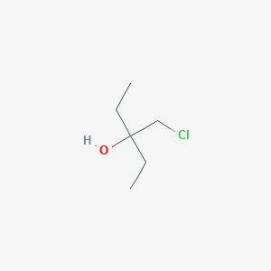 molecular formula C6H13ClO B12978347 3-(Chloromethyl)pentan-3-ol 