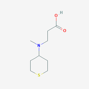 molecular formula C9H17NO2S B12978356 3-(Methyl(tetrahydro-2H-thiopyran-4-yl)amino)propanoic acid 