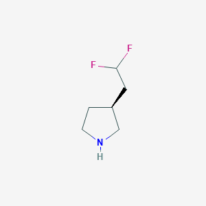 molecular formula C6H11F2N B12978373 (S)-3-(2,2-Difluoroethyl)pyrrolidine 