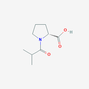 molecular formula C9H15NO3 B12978377 Isobutyryl-D-proline 