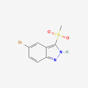 molecular formula C8H7BrN2O2S B12978378 5-Bromo-3-(methylsulfonyl)-1H-indazole CAS No. 201227-17-0